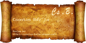 Csontos Béla névjegykártya